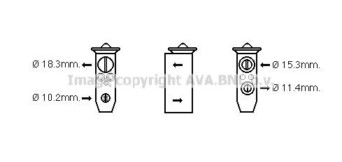 AVA QUALITY COOLING Ekspansiooniklapp,kliimaseade DN1357